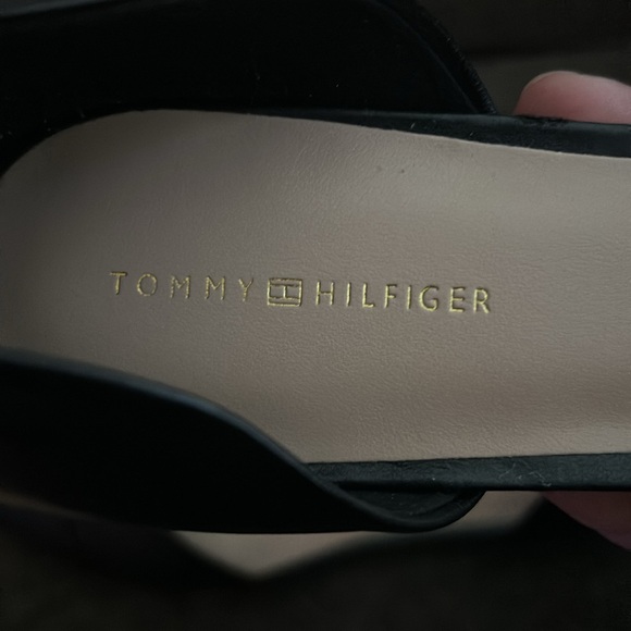 Tommy Hilfiger new black leather flats size 10 - Picture 2 of 6